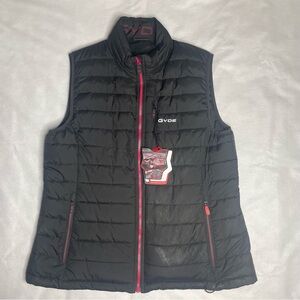 GYDE Supply Co Heated Puffer Vest NO Battery Womens XL Black Pink Zip Up Jacket